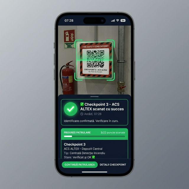 Scanare QR checkpoint